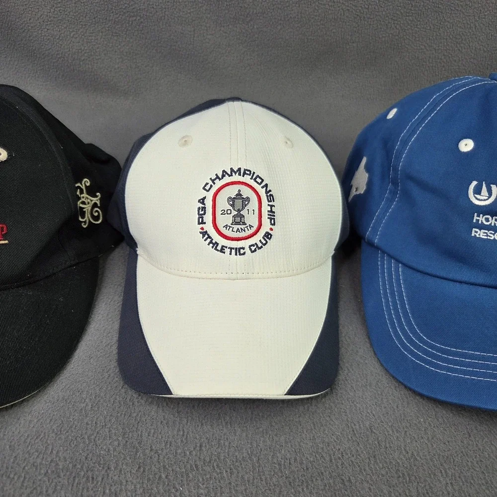 Lot of 3 PGA Championship Golf Hats Multicolor Adjustable OSFA Horseshoe Bay